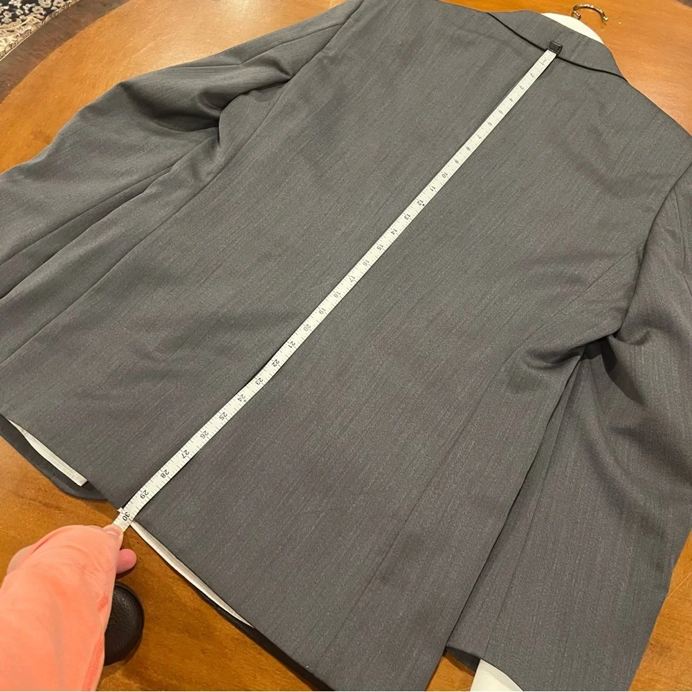 Indochino Men’s 2-Button Single Vent Suit Jacket Gray Approximating 44R Wool